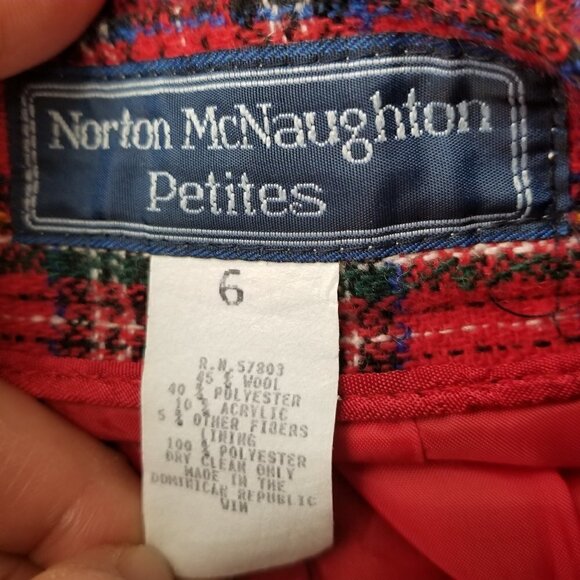 VTG Norton McNaughton Tartan Plaid Wool Shorts - Picture 4 of 6